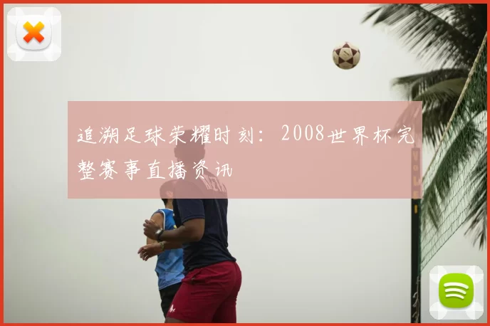 追溯足球荣耀时刻:2008世界杯完整赛事直播资讯