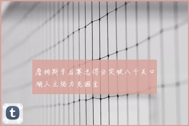 詹姆斯季后赛总得分突破八千关口湖人主场力克掘金
